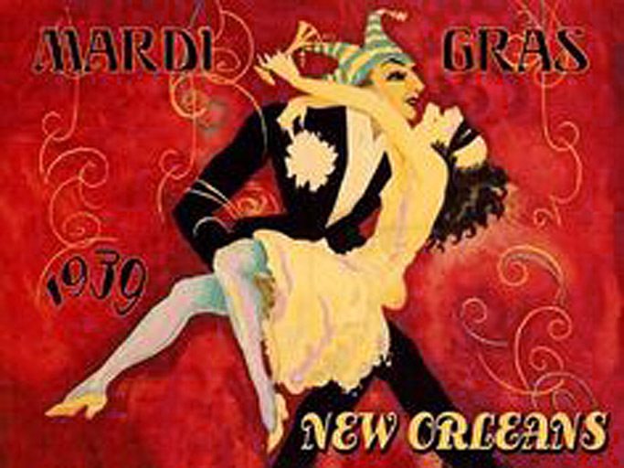 VT Dancers 1939 Carnival Poster RARE