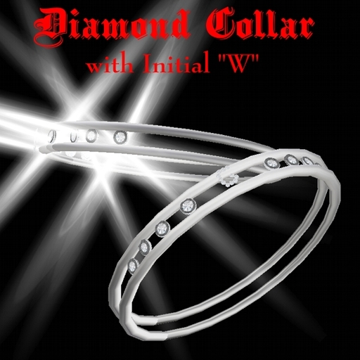 Diamond Initial Collar W