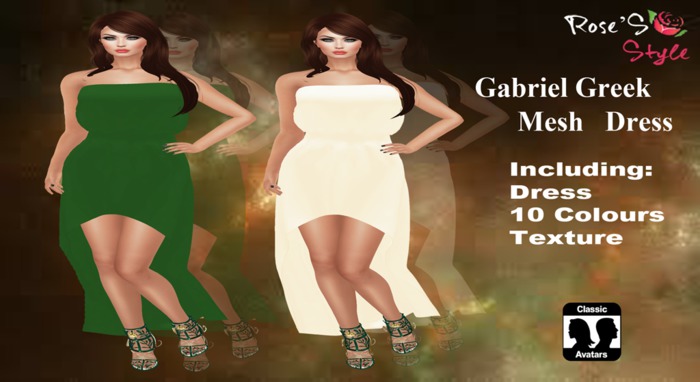 ROSE'S STYLE Gabriel Greek Mesh Dress (Gift)