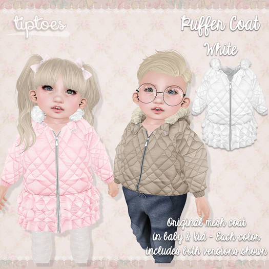 . tiptoes - Puffer Coat - White