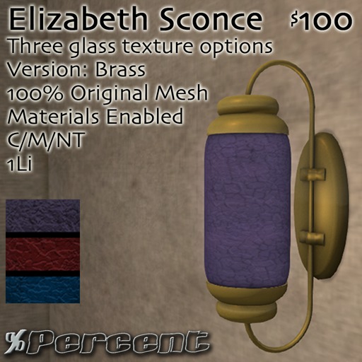 %Elizabeth Sconce (brass) *MESH* Delivery Box