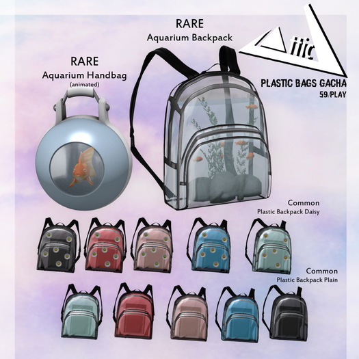 -ATTIC- Plastic Backpack Daisy Mint