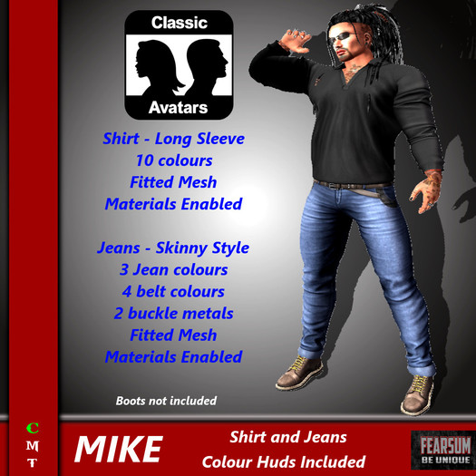 [F] Mike Shirt & Jeans - System - Hud Included