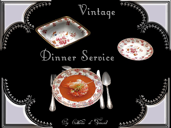 "CdT"Fine Antique Dinner Service