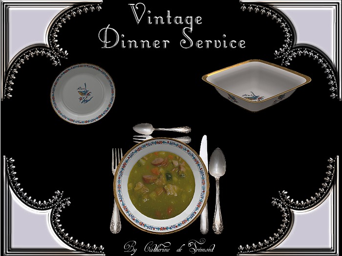 "CdT" VintageDinner Service (oiseau)