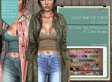 Addams "Lucila" Womens Tank Top Mesh for Maitreya, Belleza, Slink #FATPACK