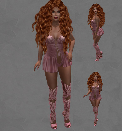 12. Blueberry - Mykonos / COMMON / Boots+Satin Robe + Panties -