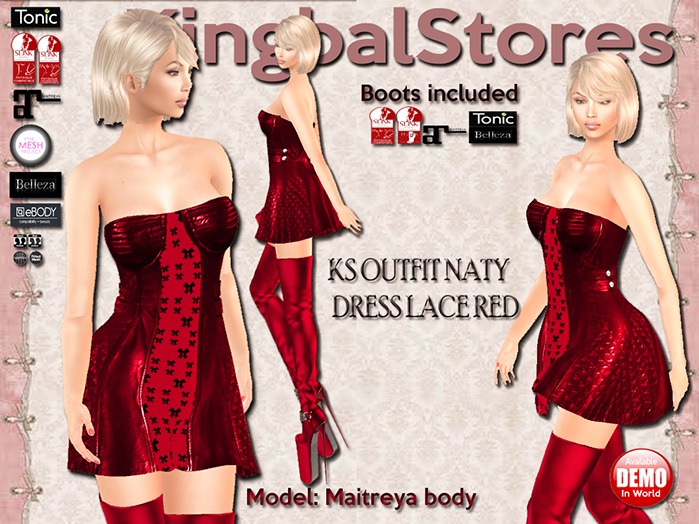 150 KS OUTFIT NATY DRESS LACE RED