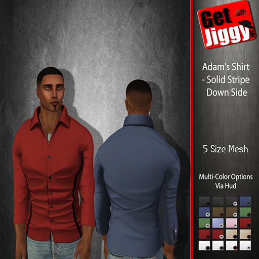 Adam's Shirt - Solid Stripe Down Side