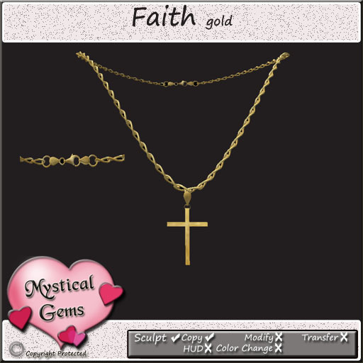 !MG-FAITH NECKLACE gold
