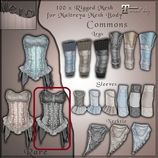Meva Bridget Corsage Grey Box Rare
