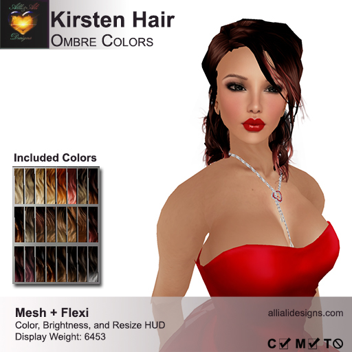 A&A Kirsten Hair Ombre Colors Pack. Mesh + Flexi medium womens hairstyle