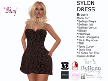 *BSASSY* SYLON DRESS BROWN
