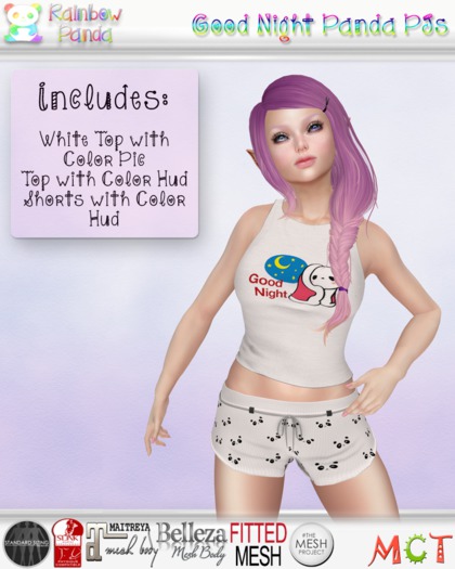 .:Rainbow Panda:. Good Night Panda PJs