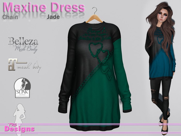 Maxine Dress Chain Jade