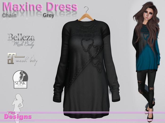 Maxine Dress Chain Grey