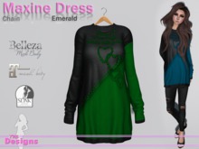 Maxine Dress Chain Emerald