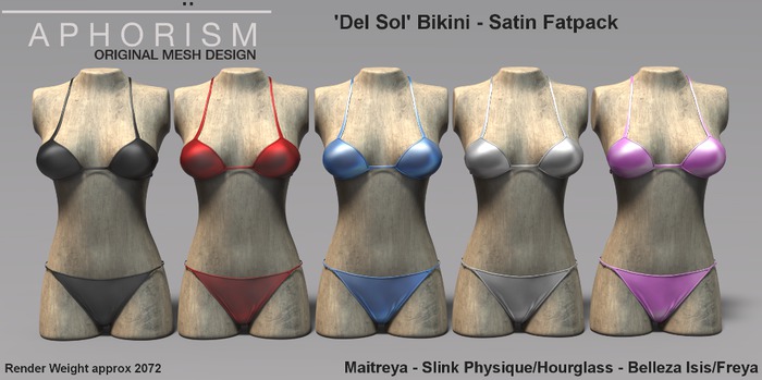 !APHORISM! Del Sol Bikini - Satin Fatpack