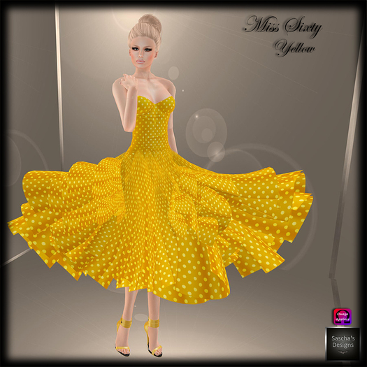 Second Life Marketplace - SAS - Miss Sixty Yellow Dress (+ Omega)