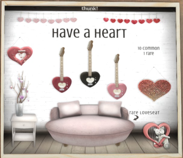 Thunk! Hearts On String Pink