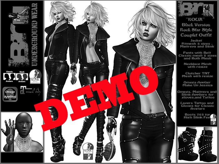 **DEMO** KOLIA ROCK STAR STYLE COMPLET OUTFIT **