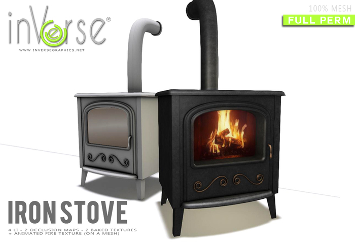inVerse Iron Stove  MESH full permission bxd