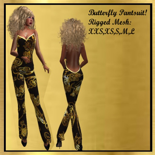 BlackGold Butterfly Pantsuit!