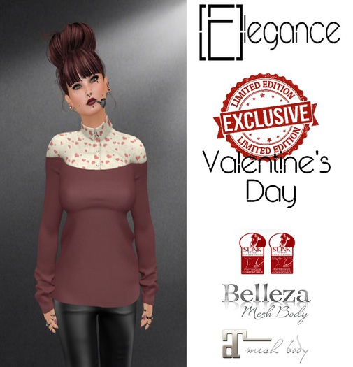 [E]legance Sweater shirt Valentine Day