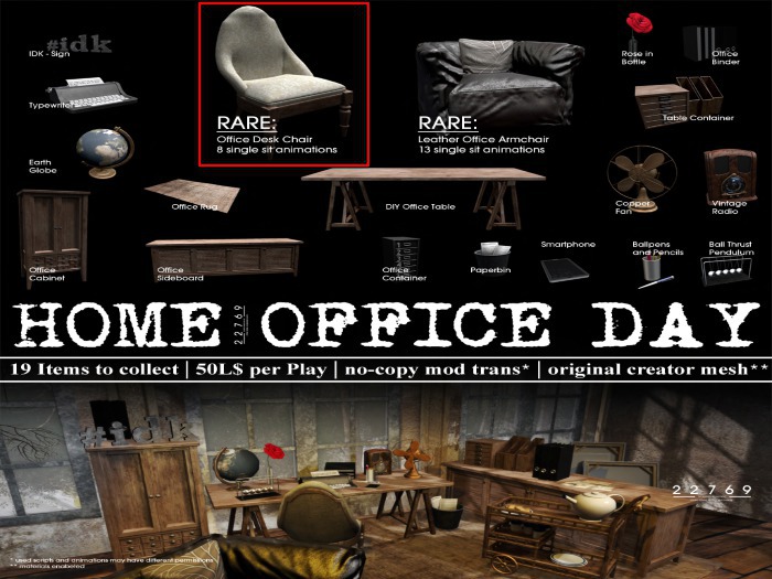 22769 ~ [bauwerk] Home Office Chair - RARE