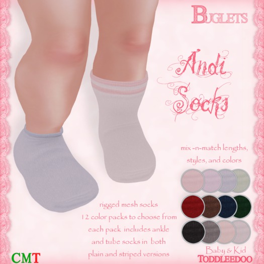 ~*Buglets*~ TD Andi Socks [Brights-FATPACK]