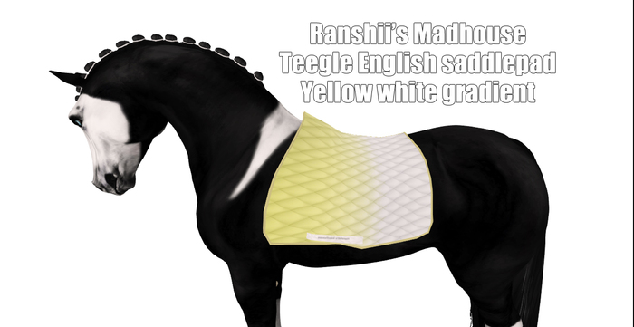 *RMH* Teegle English saddlepad - Yellow white gradient