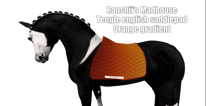 *RMH* Teegle english saddlepad - Red orange gradient BOX