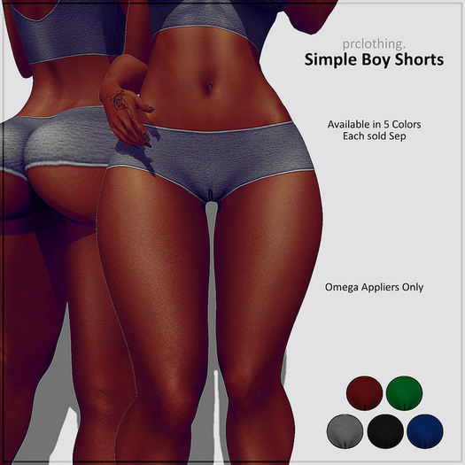 prclothing. Simple Boy Shorts : Blue
