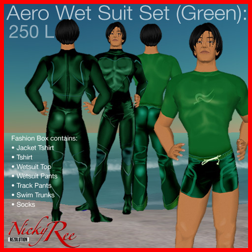 Nicky Ree Wetsuits - Aero Wet Suit (Green)