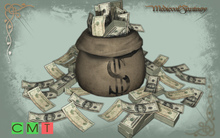 [MF] Mesh money cash dollar bank bag two versions (boxed)