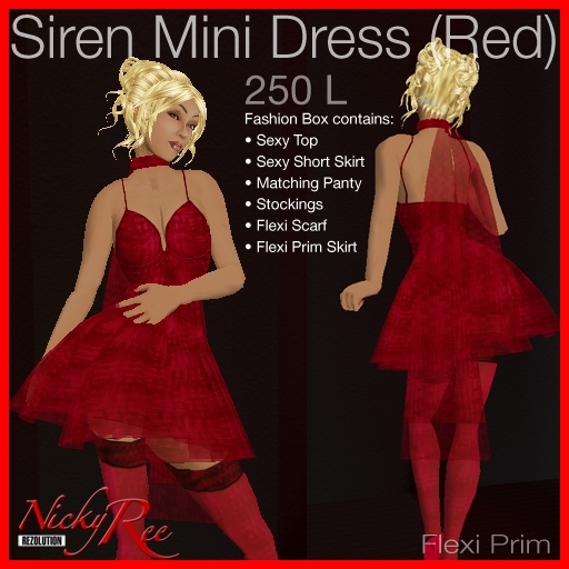 Sirene Mini Dress (Red)