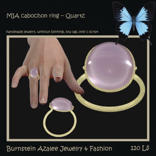 Mia cabochon ring -- Quartz