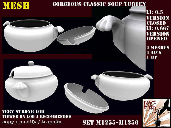 "TB" beautiful FP classic soup tureen M1255 M1256