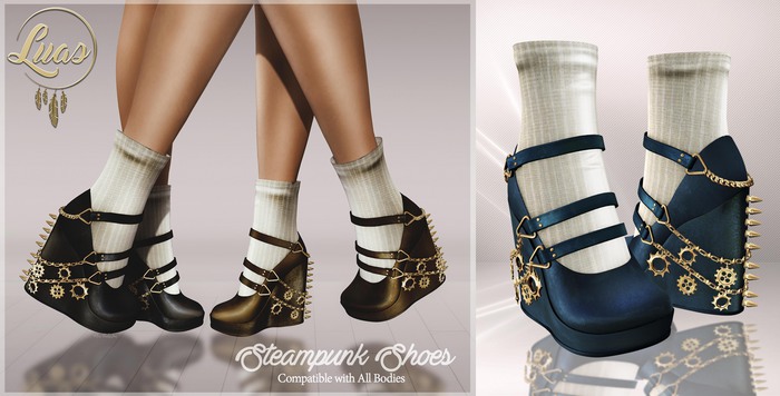 Luas Steampunk Shoes Blue