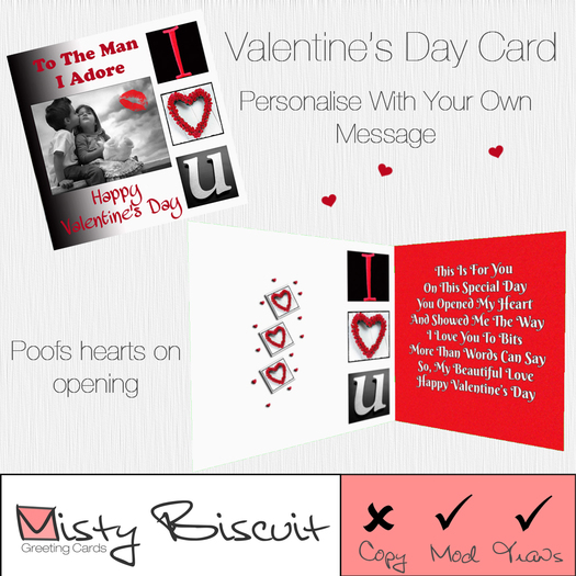 Valentines Card ~ To The Man I Adore
