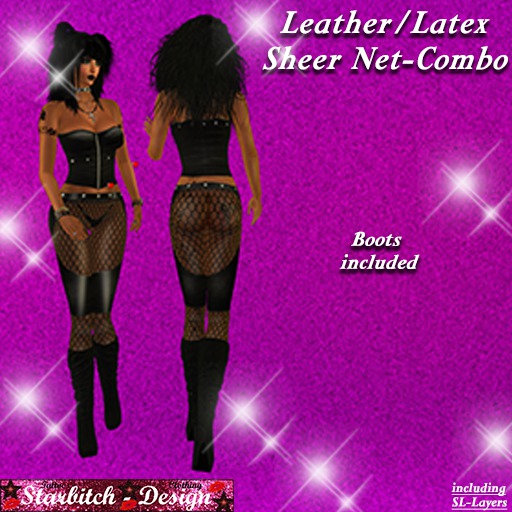 Sheer Leather Leggins Combo Net with Boots (including Omega-Applier)