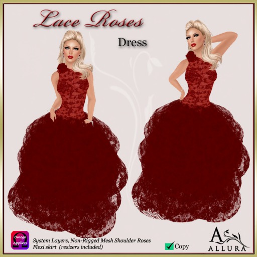 ! !*ALLURA*! !-Lace Roses Dress (boxed) WEAR