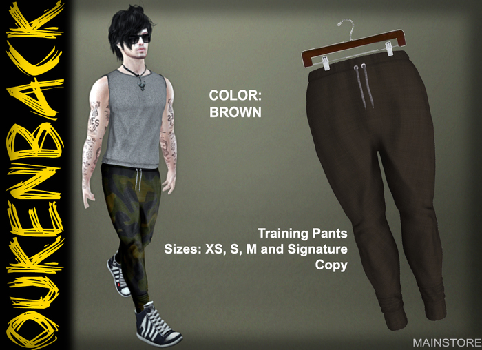 [OUKENBACK ] Mesh Training Pants (BROWN) Signature and 3 Sizes