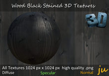 JU Wood Black Stained 3D Textures Full Perm