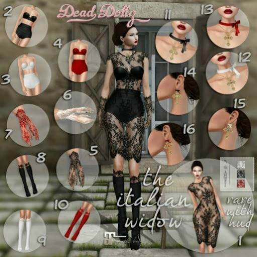 15. The Italian Widow - Widow Earrings White