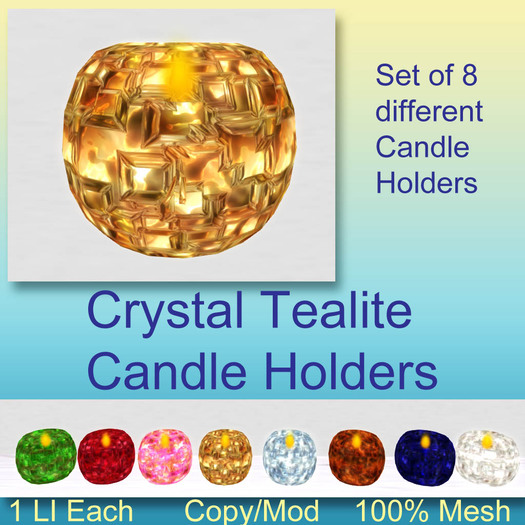 Crystal Tealite Candle Set