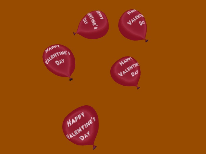 Valentine's group balloons Boxed