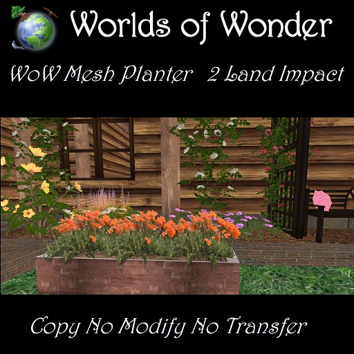 WoW Mesh Orange Flowers Planter (Boxed)