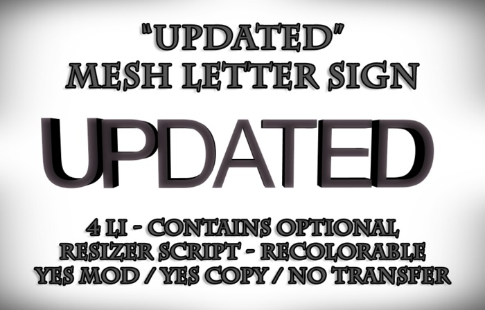 CLEARANCE "UPDATED" - Mesh Letter Sign