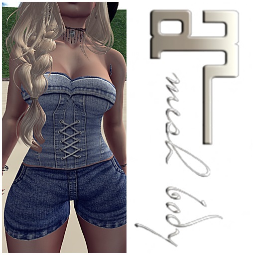 short e blusinha jeans